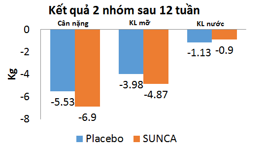 Tác dụng của SUNCA trên giảm cân, giảm mỡ
