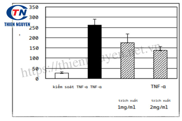Tác dụng của chiết xuất nấm mực đối với ức chế sản xuất IL-6